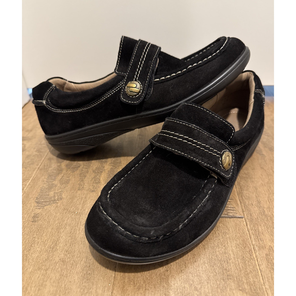 Hotter Womens Wendy Loafer Pull On Shoes Color Black Size US 11 EU 43